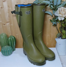 Le Chameau Men's Vierzonord XL Calf Size 9 Wellington Boot Neoprene Lined Wellie