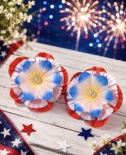 Beautiful Flower Hair Clip Set Inspired By 4th Of July For Girls Or Women