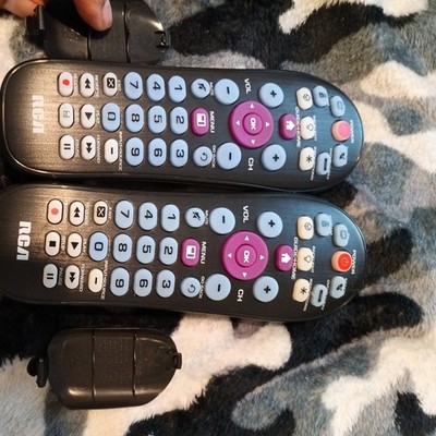 2 Universal Remote Controls For RCA RCR414BHE 4-Device TV STREAM DVD SAT-CBL-DTC