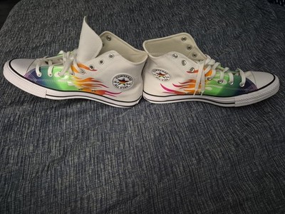 Converse Chuck Taylor All Star High Top Sneaker White Rainbow Flame A15780C
