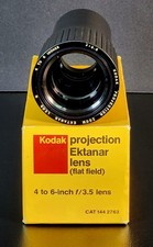 Kodak Ektanar 200mm f/3.5 Projection Lens Flat Field 4–6” w/ Box EXC Clean Glass