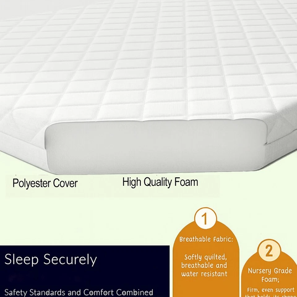 NEW TUTTI Bambini CoZee Bedside Crib Replacement Mattress Breathable 80.5x51x5cm - Image 2 of 4