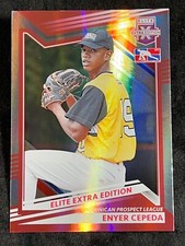 2022 Panini ELITE EXTRA EDITION PINK FOIL REFRACTOR Enyer Cepeda