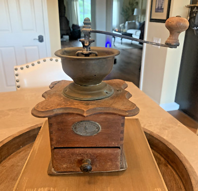 Antique Vintage  Mutzig Framont Coffee Grinder Coffee Meetings FLUOR Nederland