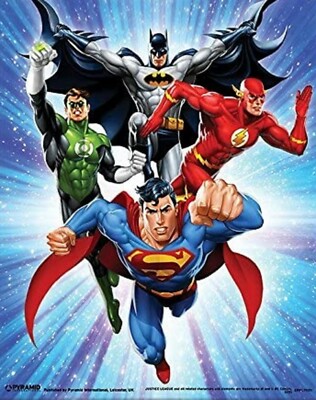 DC Universum 3D Poster A4 Brandneu Offiziell Lizenziert Superman Batman Flash