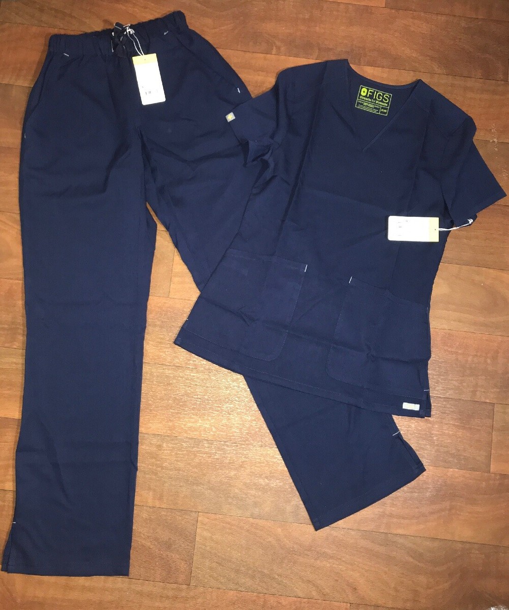 FIGS SCRUBS WOMENS SIZE XXSMALL (NAVY BLUE) BASIC PANT SET | eBay