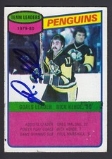 Rick Kehoe Hand Signed 1980-81 Topps Hockey Penguins Leader Card #117 COA