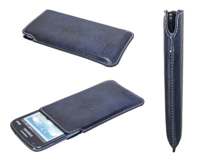 caseroxx Business-Line Etui für Samsung Galaxy Core Plus in blau aus Kunstleder