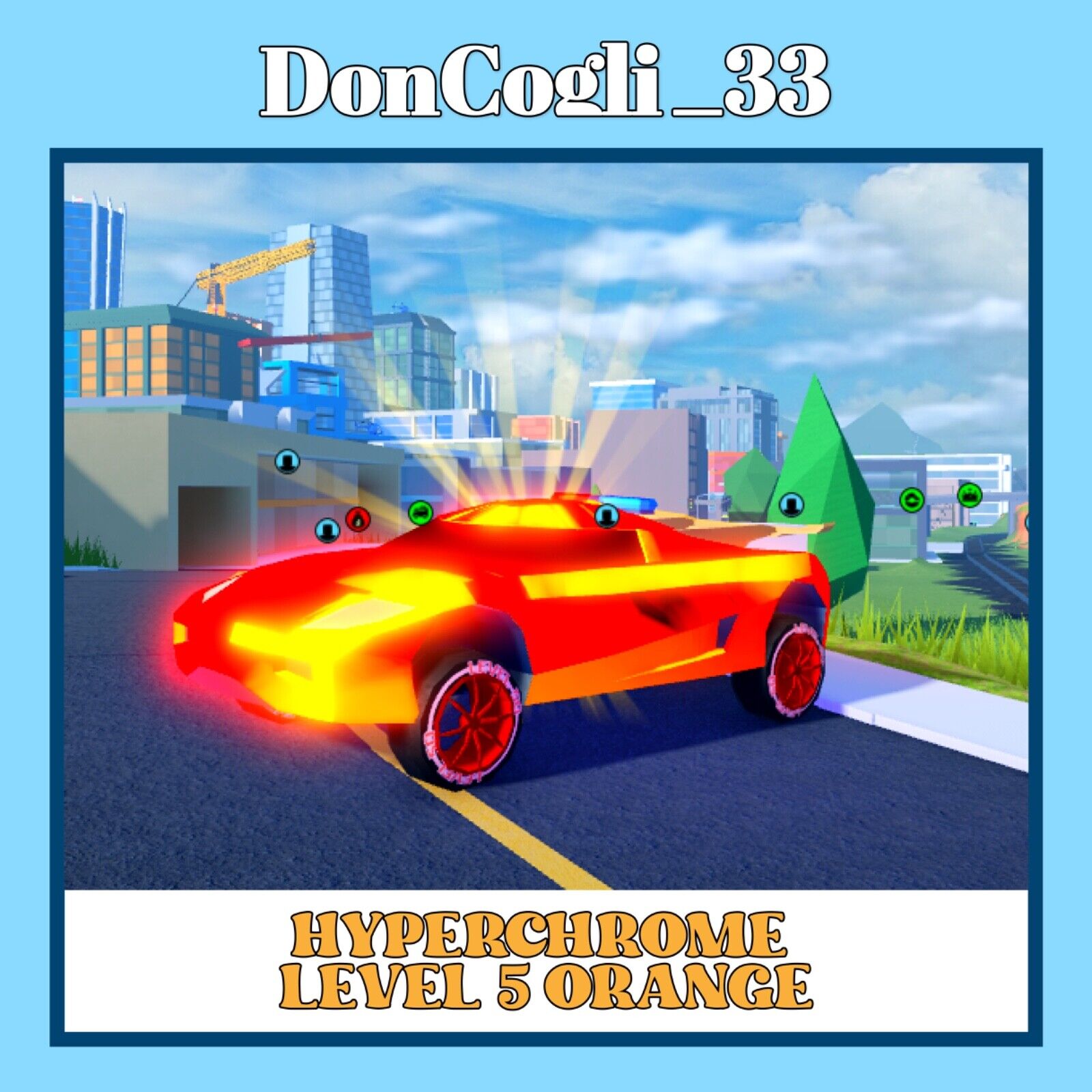 GREEN Hyper Chrome Level 5 💎CLEAN • CHEAP • FAST DELIVERY🍌 Roblox  Jailbreak