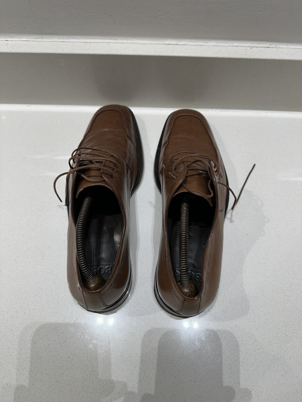 HUGO BOSS MEN’S LEATHER SHOES. SIZE 9. eBay