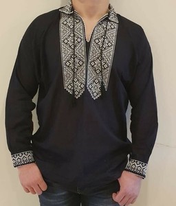 black peasant shirt