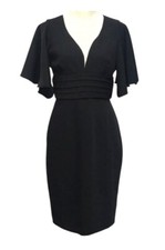 Black Halo Dress Womens 10 Silk Lined Old Money Luxury Glam Siren Romantic LBD