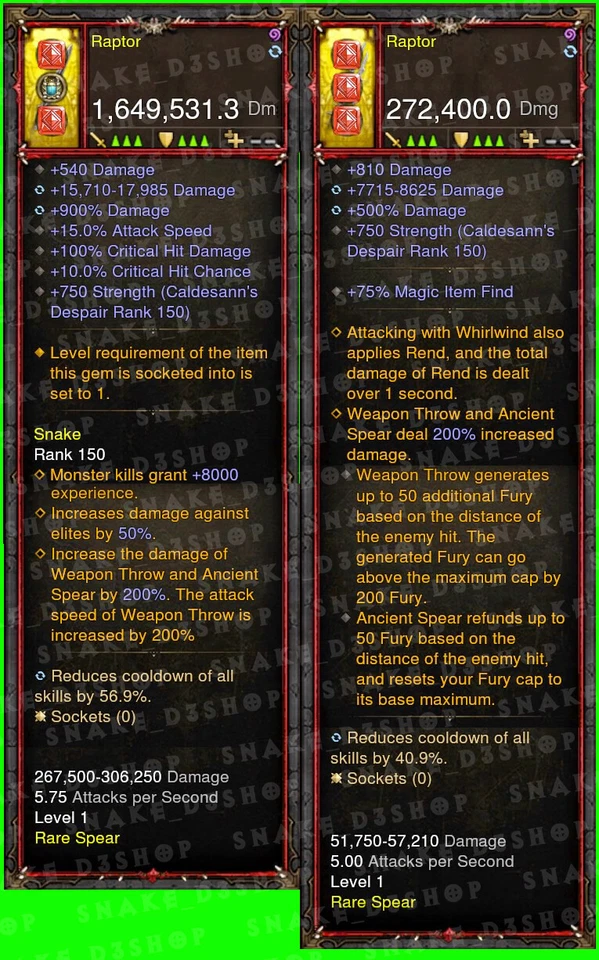 Diablo 3 - Santificado + Etéreo + Infundido SS - El Legado de Raekor - Raptor Foto 3 de 4