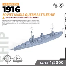 SSMODEL SS2000530 1/2000 Military Model Kit Soviet Maria Queen Battleship 1916