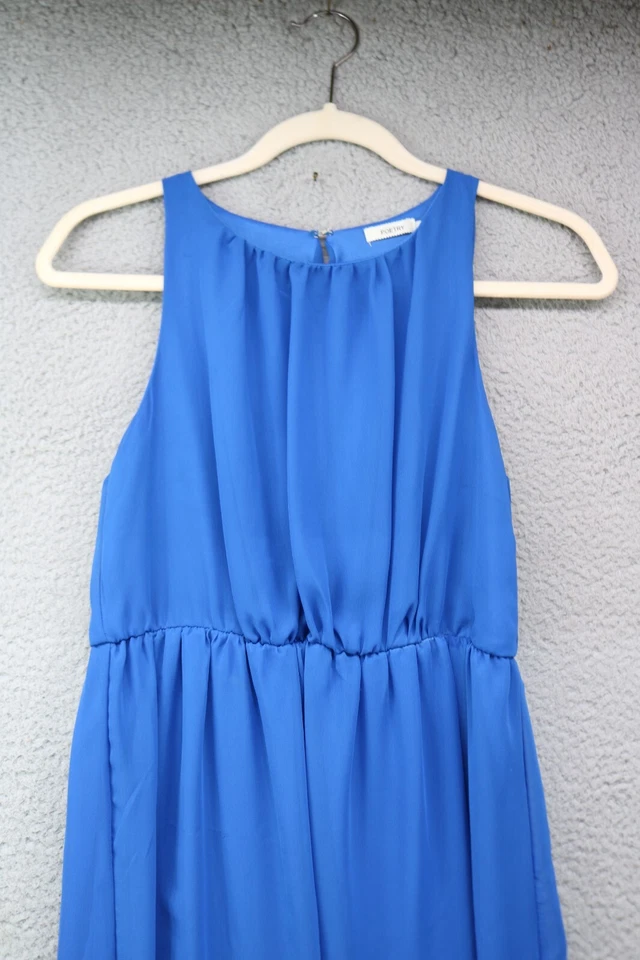 Vestido de Gasa Poesía Sin Mangas Alta Baja-Talla Pequeña-Forrado-Hada-BOHO Foto 4 de 4