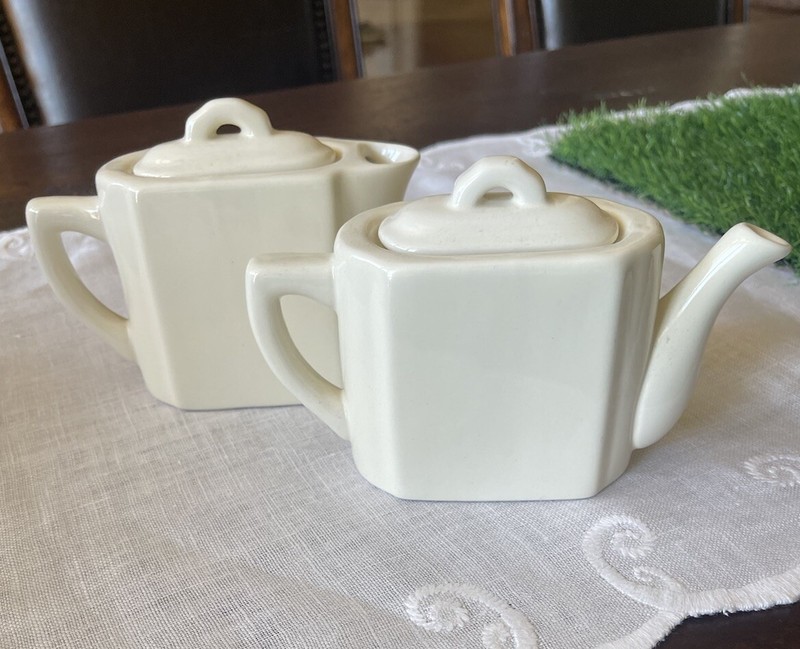 Restoration Hardware RH Coffee Tea Pots Creamer & Sugar Serving Set 