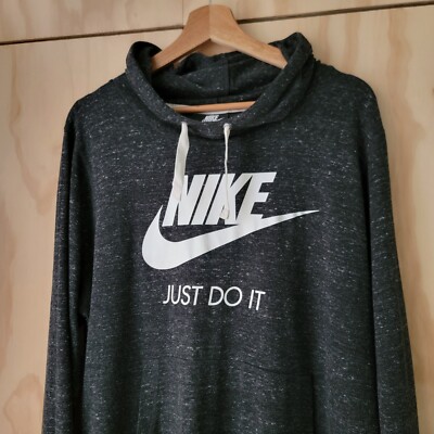 nike grey marl hoodie