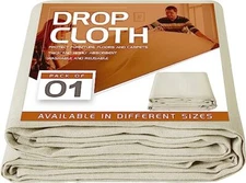 Drop Cloth for Protection of Furniture & Floor Washable and Reusable Utopia Home