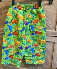 After The Stork Vintage green dinosaur children kids pants Size 4 100 Cotton