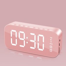 Mirror Alarm Digital Multifunctional Wireless Compatible Speaker for Bedroom