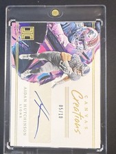 2023 Panini Impeccable Canvas Creations Gold Auto #19/10 Hutchinson Lions