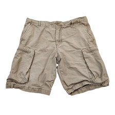Vintage Y2K Nike Cargo Shorts Men 34 Cotton Ripstop Woven Khaki 10" Inseam