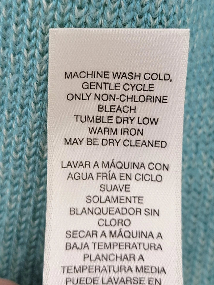 Suéter Chicos Mujer Mediano 1 Azul Verde Cuello Redondo Playa Boho Pullover Foto 4 de 4