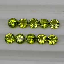 AAA Natural Top Peridot Faceted Round Shape Loose Gemstone