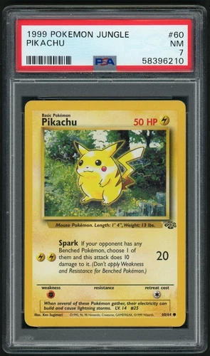 POKEMON PIKACHU 1999 JUNGLE #60 PSA 7