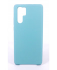 Coque Silicone Gomme Intérieur Façon Velours Huawei P30 Pro - Bleu Méditerranée