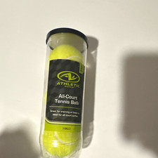 Athletic Works All-Court Tennis Balls - 3 Balls Tube Pack