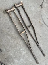 Civil War Wooden Crutches-Each One is Made From a Piece of Split Tree Branch