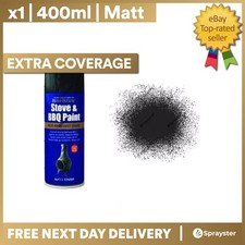 x1 Rust-Oleum High Temperature Stove & BBQ Aerosol Spray Paint 650?C Matt Black