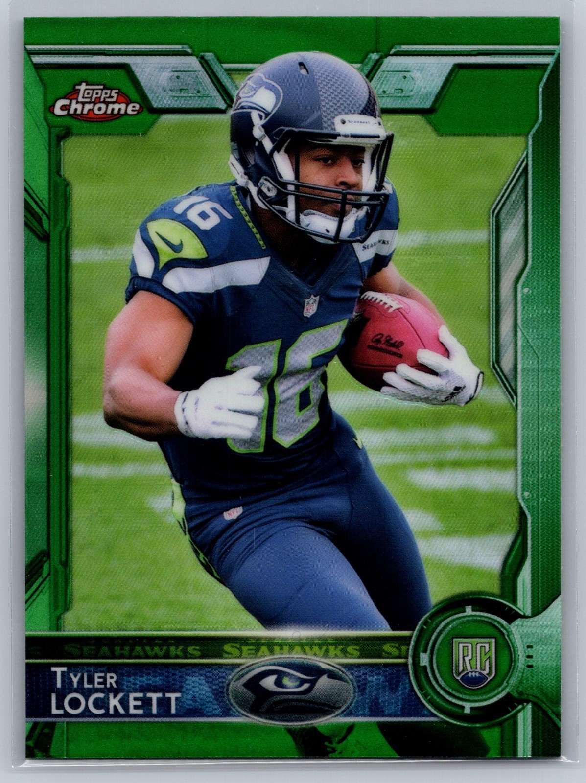 2015 Topps Chrome Green Refractor #178 Tyler Lockett Seattle Seahawks RC