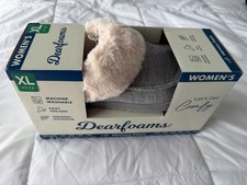 NEW Dearfoams Women's Memory Foam Slippers Size XL 11/12 Great Gift