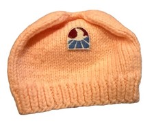 Vintage Baby Beanie Toboggan Handmade Pink Saint Joseph Hospital