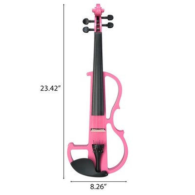 4/4 Full Size Electric Silent Violin with Strings Case Bow Rosin