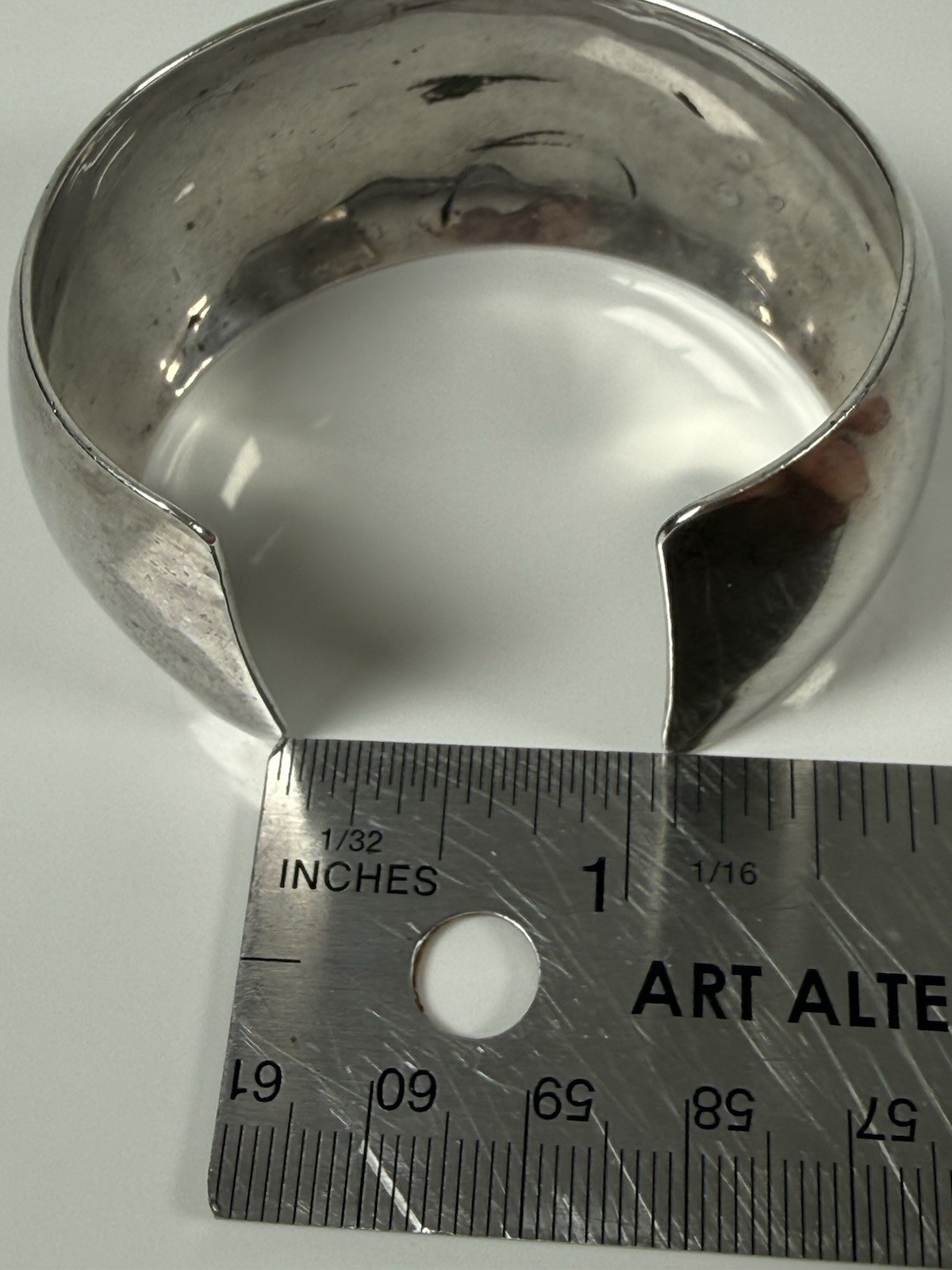 Vintage J. Wright Solid Sterling Silver Cuff Brac… - image 10