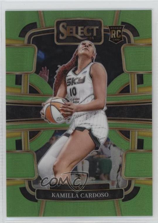 2024 Select WNBA Concourse Neon Green Prizm 4/75 Kamilla Cardoso Rookie RC 0fo5