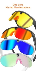 Smart AI Camera Glasses Video Recording Bluetooth UV Protection for Sport 