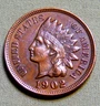 1902 Indian Head Penny Cent - AU Full Liberty With Rainbow Toning - Lot 1873
