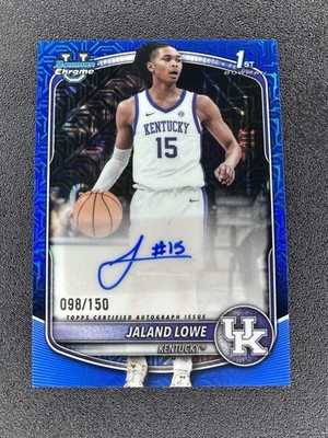2025-26 Bowman Jaland Lowe Chrome Auto Blue Mojo Refractor 1st /150 Color Match