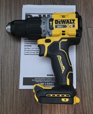 DEWALT DCD805 20V Max XR Brushless Cordless 1/2 in. Hammer Drill/Driver (Tool...