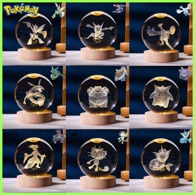 Pokemon 3D Kristall Ball Figur Spielzeug Blastoise Scyther Garchomp Greninja Lug