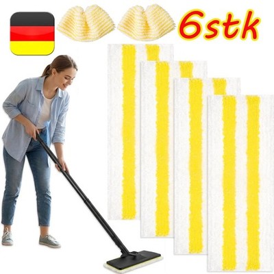 6 Stück Dampfreiniger Bodentuch Pads für Kärcher Easyfix SC1 SC2 SC3 SC4 SC5 DE