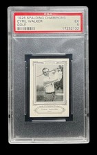 1926 spalding champions #0 cyril walker rc; rare golf rookie SP bio back PSA 5