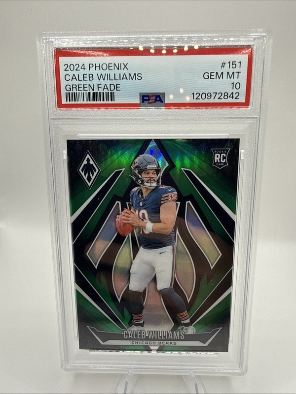 2024 Panini Phoenix Rookies Caleb Williams #151 Green Fade /199 (RC)