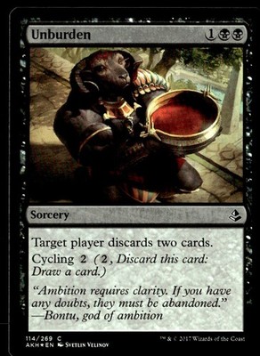 2017 Amonkhet  Foil Unburden Expansion/Common #114