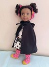 CAPE~Black with hood~handmade to fit any AG Sisters~WellieWisher or Similar 14" — photo 1