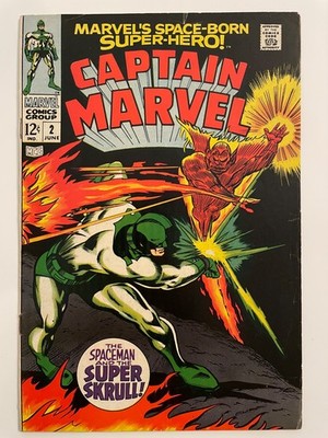 CAPTAIN MARVEL #2 (1968) - Silver Age Comic - est FN+ (6.5)